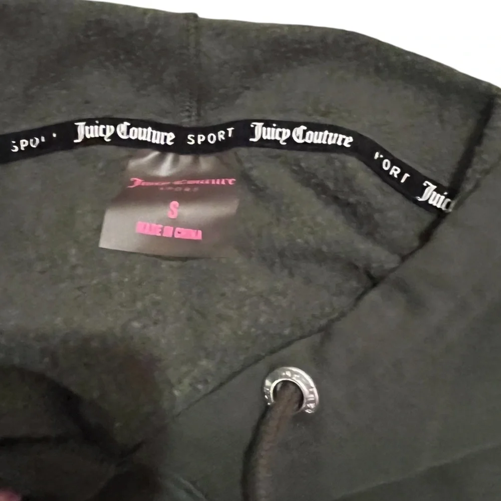 Juicy Couture Sport Green Pullover Animal‎ Print Thumbholes Size Small Hoodie - Picture 5 of 7